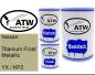 Preview: Nissan, Titanium Frost Metallic, YX / KP2: 500ml Lackdose + 500ml Klarlack + 250ml Härter - Set, von ATW Autoteile West.
